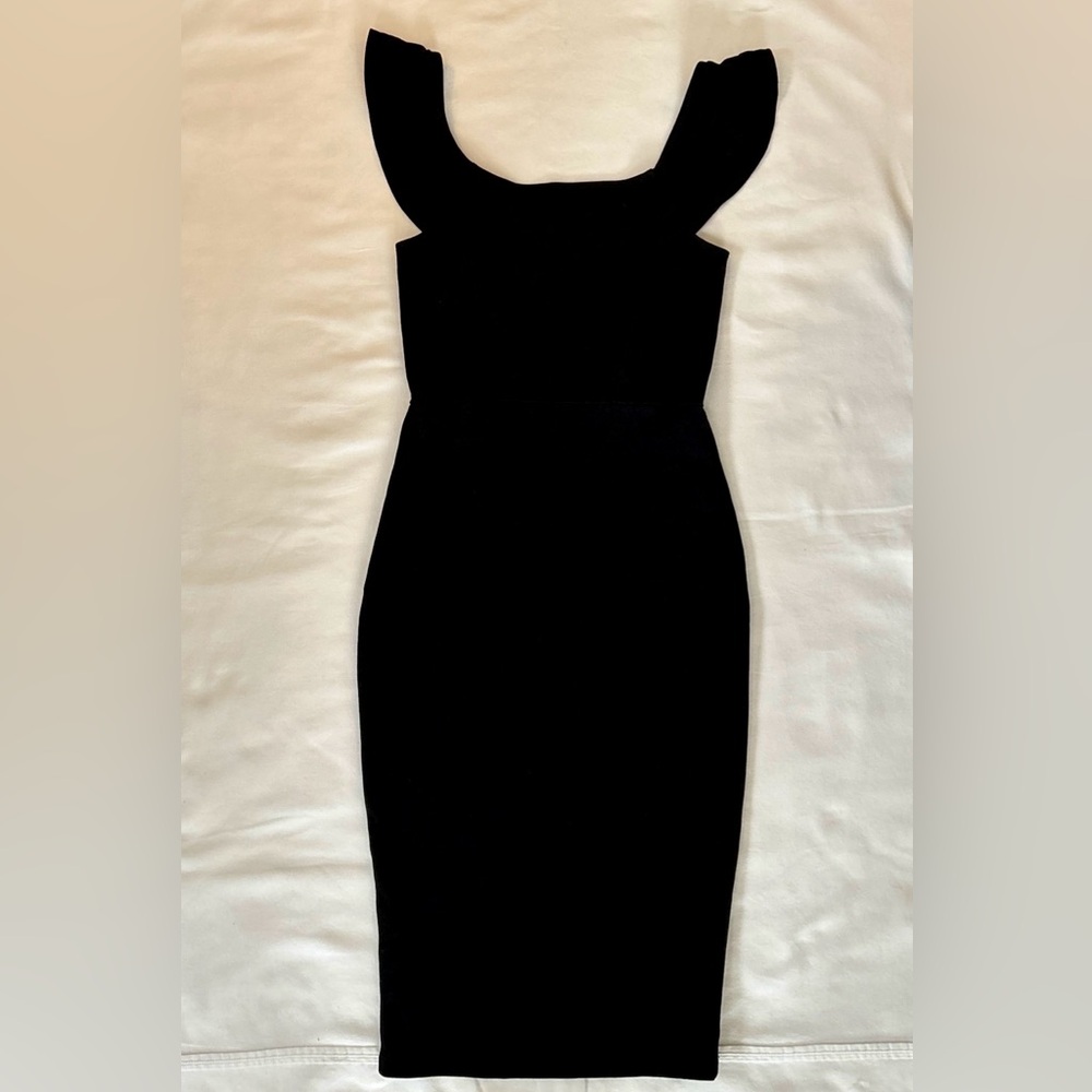 Fashion Nova Black Off Shoulder Bodycon Dress | Stretchy Party Night Out size S
